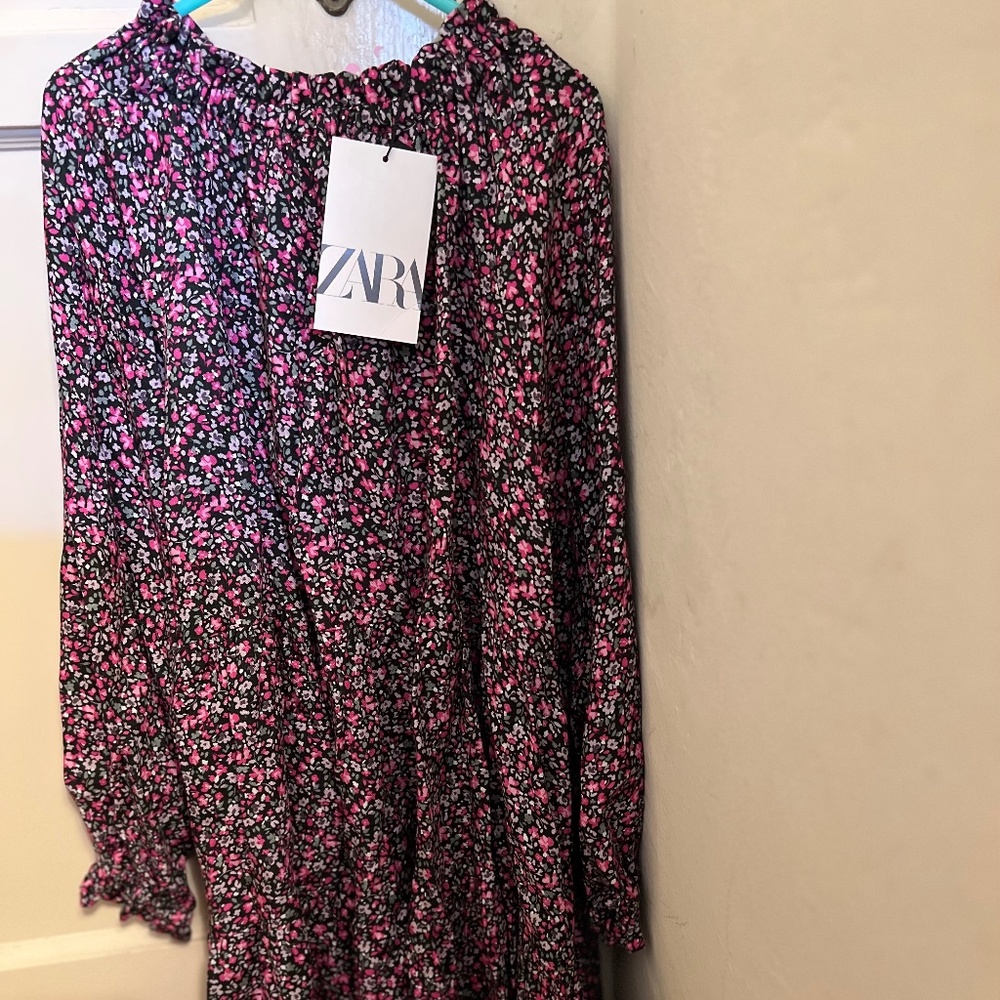 Zara Long Sleve Floral Dress